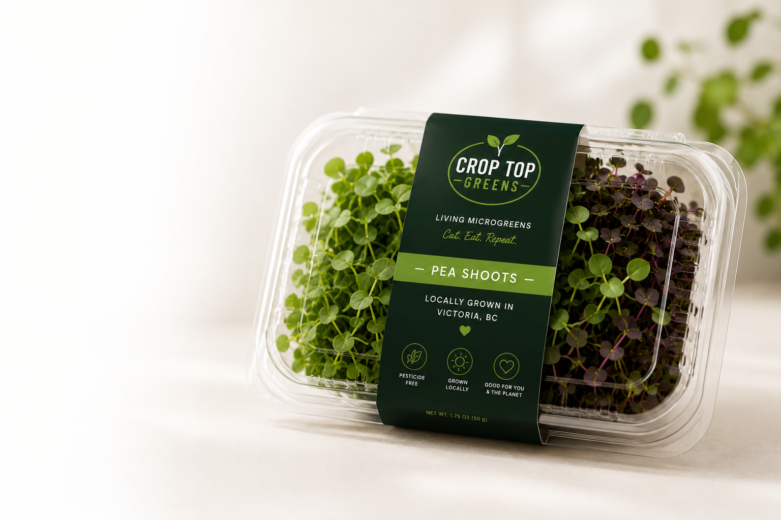 Microgreens clamshell pack